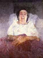 Muriel Belcher Ill in bed, 1978-80; oil on canvas © Michael Clark